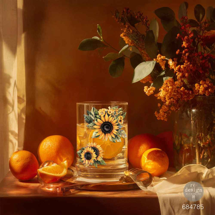 NEW! Redesign Luxe Transfer - SUN-DRENCHED HARVEST (2 sheets, 8.25cm x 29.2cm)