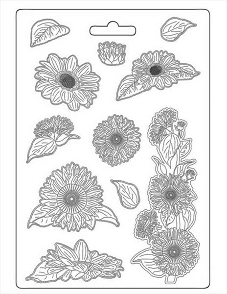 SUNFLOWER ART Soft Maxi Mould by Stamperia (A4) - Rustic Farmhouse Charm