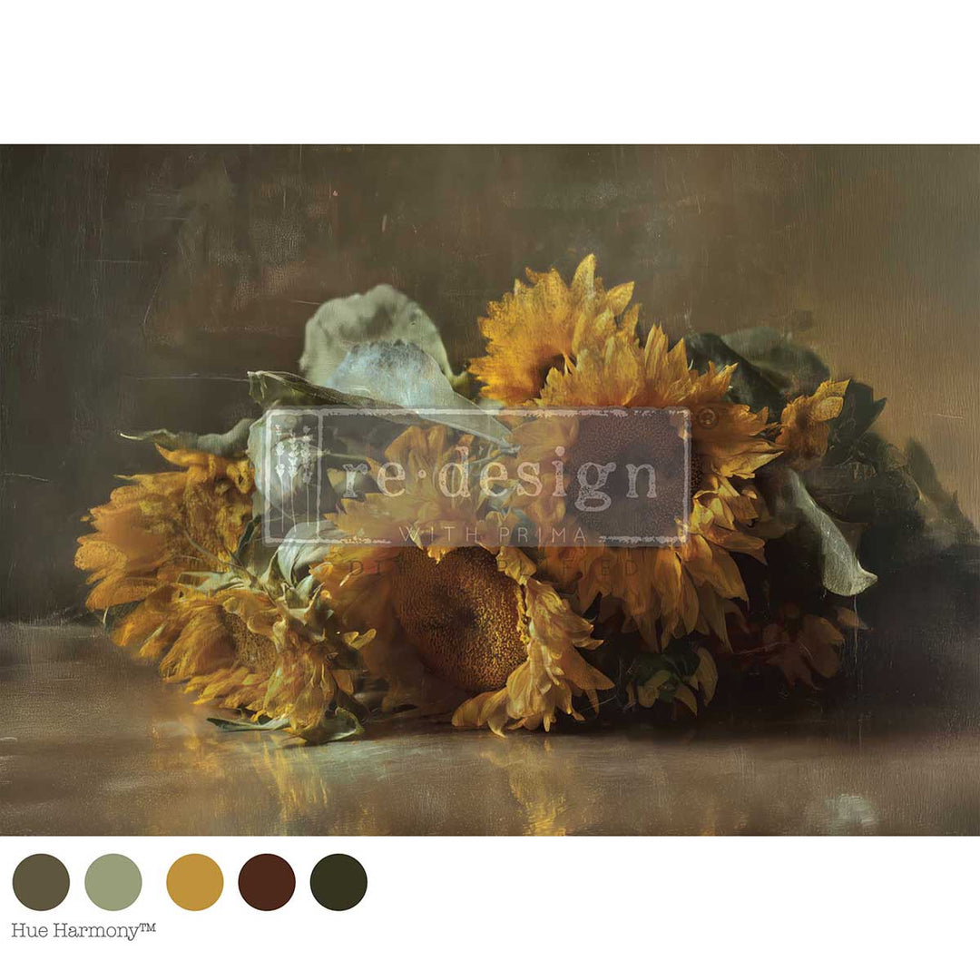 LIMITED! Redesign A1 Decoupage Fibre Paper - SUNKEN GOLD (59.44cm x 84.07cm)
