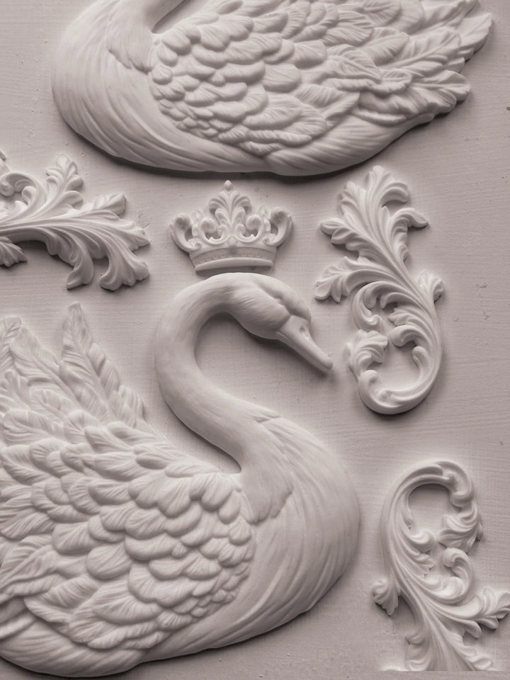 NEW! IOD Mould - SWANS (6"x10", 15.24cm x 25.4cm) - Rustic Farmhouse Charm