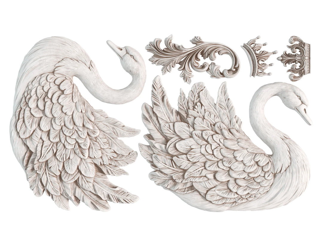 NEW! IOD Mould - SWANS (6"x10", 15.24cm x 25.4cm) - Rustic Farmhouse Charm