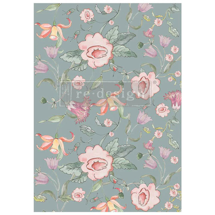 NEW! SWEDISH POSY Redesign A1 Decoupage Fibre Paper by Annie Sloan (59.44cm x 84.07cm) - Rustic Farmhouse Charm