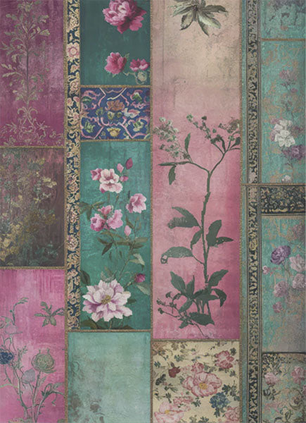 Decoupage Tissue Paper - Tapestry of Oriental Petals (53.34cm x 73.66cm)