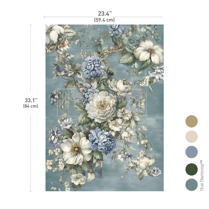 LIMITED! Redesign A1 Decoupage Fibre Paper - TENDER TONES (59.44cm x 84.07cm) - Rustic Farmhouse Charm