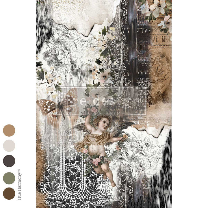 LIMITED! Redesign Decoupage Fibre - THE CHRYSALIS CANON (49.53cm x 76.2cm)
