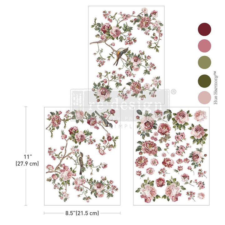 NEW! Redesign Middy Transfer - THE ENCHANTED GROVE (3 sheets, each 21.59cm x 27.94cm) - Rustic Farmhouse Charm