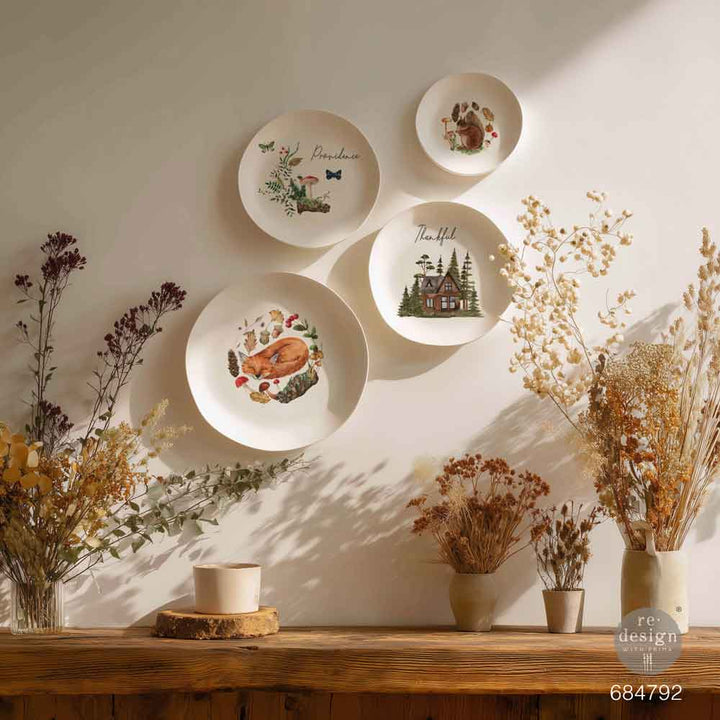 NEW! Redesign Middy Transfer - THE FORAGER'S RETREAT (3 sheets, each 21.59cm x 27.94cm)