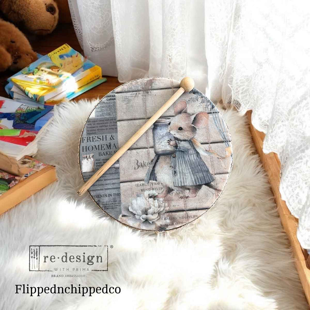 NEW! Redesign A4 Decoupage Fibre Paper - THE HOME BAKER COLLECTION (3 sheets) - Rustic Farmhouse Charm