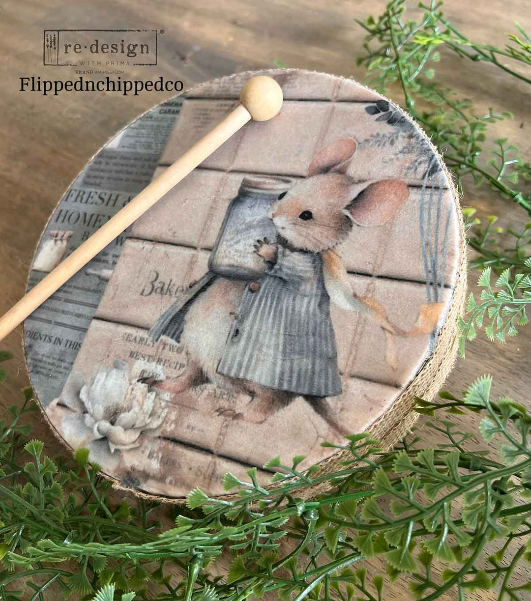 NEW! Redesign A4 Decoupage Fibre Paper - THE HOME BAKER COLLECTION (3 sheets) - Rustic Farmhouse Charm