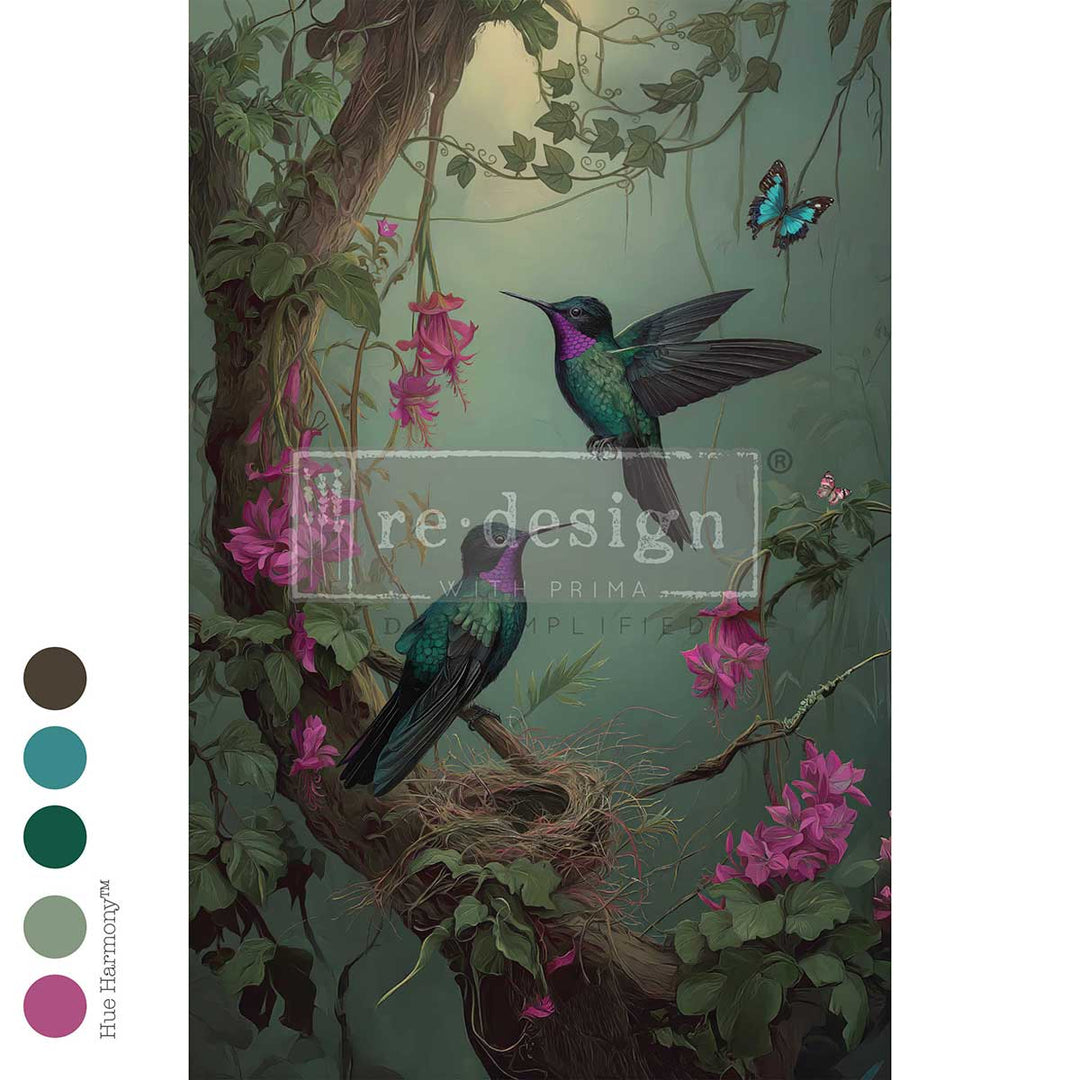 LIMITED! Redesign Decoupage Fibre - THE IRIDESCENT INTERVAL (49.53cm x 76.2cm)