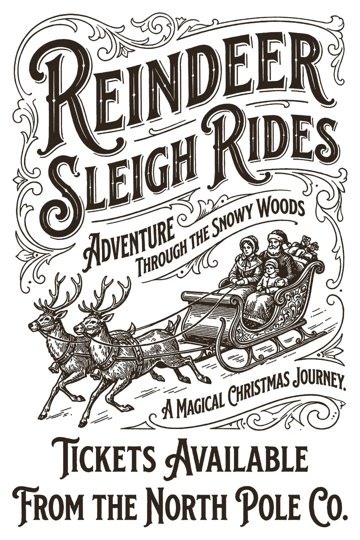 NEW! IOD Paint Inlay - THE NORTH POLE CO. (set of eight 8"x12" sheets)
