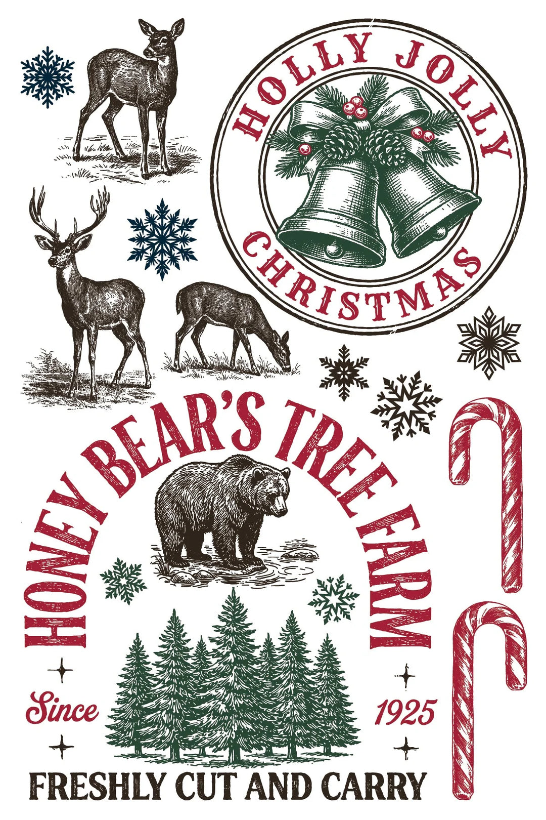 NEW! IOD Paint Inlay - THE NORTH POLE CO. (set of eight 8"x12" sheets)