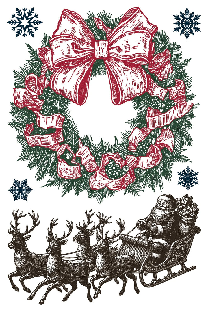 NEW! IOD Paint Inlay - THE NORTH POLE CO. (set of eight 8"x12" sheets)