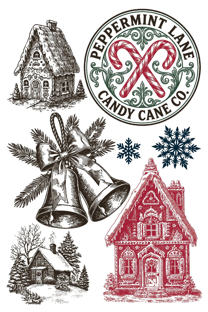 NEW! IOD Paint Inlay - THE NORTH POLE CO. (set of eight 8"x12" sheets)