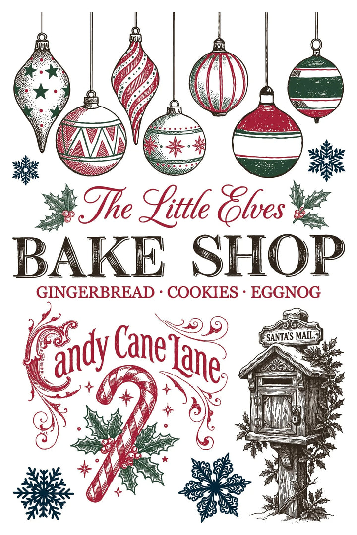 NEW! IOD Paint Inlay - THE NORTH POLE CO. (set of eight 8"x12" sheets)