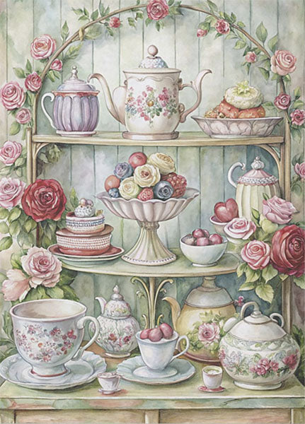 Decoupage Tissue Paper - The Rose Cottage Tea Room (25.4cm x 35.56cm)