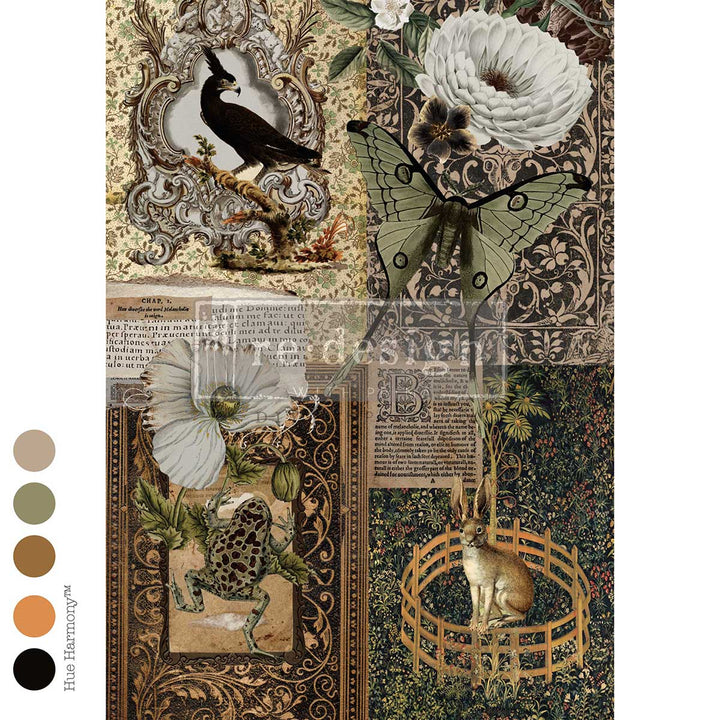 LIMITED! Redesign A1 Decoupage Fibre Paper - THE SECRET CONSERVATORY (59.44cm x 84.07cm)