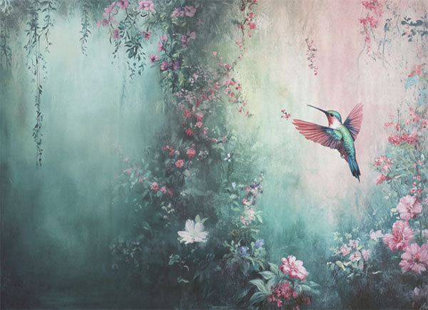 Decoupage Tissue Paper - The Secret Hummingbird Garden (53.34cm x 73.66cm)