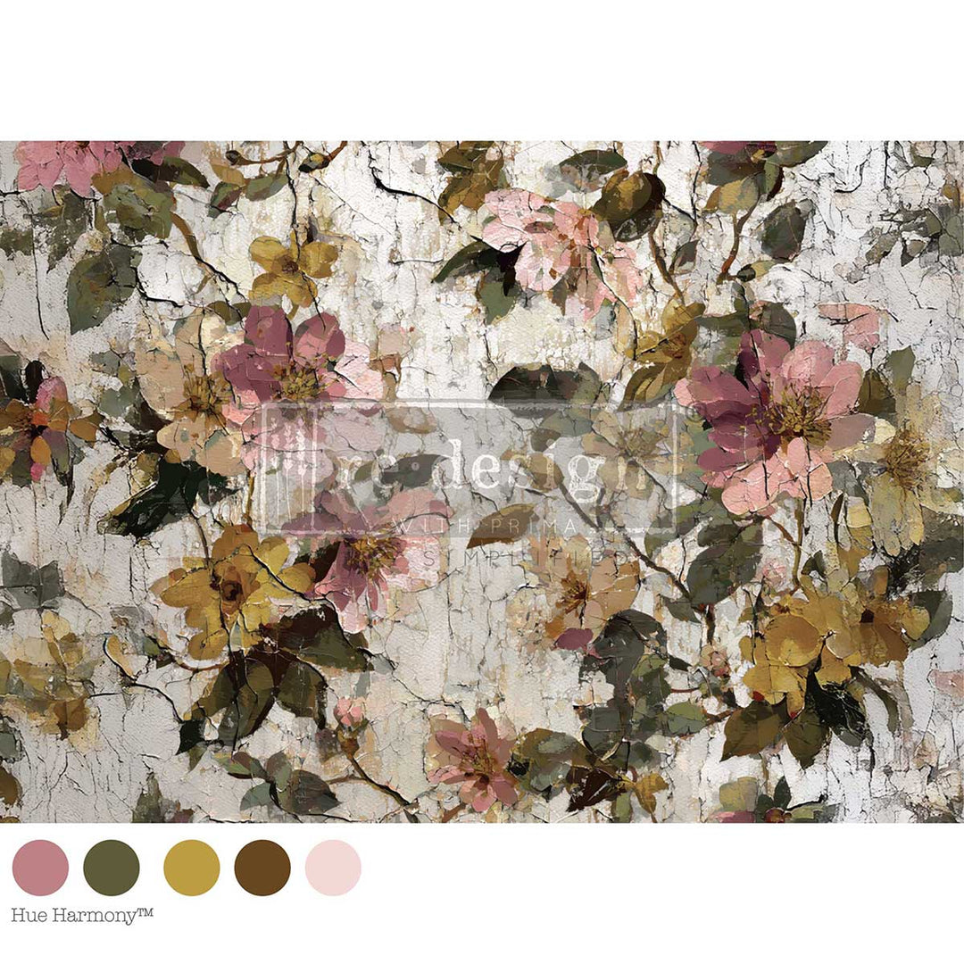 LIMITED! Redesign A1 Decoupage Fibre Paper - THE WEATHERED ATRIUM (59.44cm x 84.07cm)
