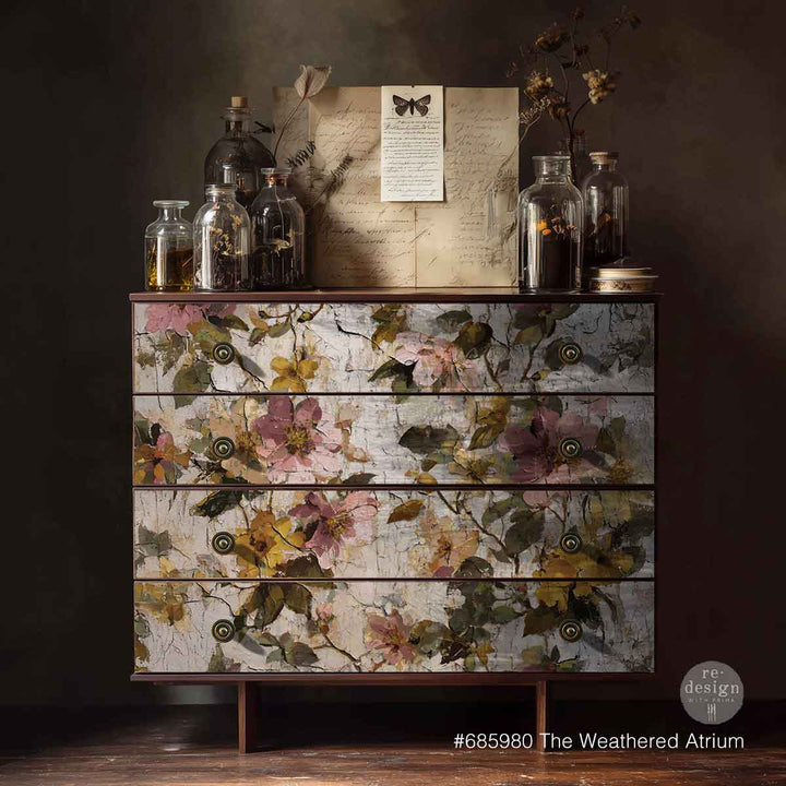 LIMITED! Redesign A1 Decoupage Fibre Paper - THE WEATHERED ATRIUM (59.44cm x 84.07cm)