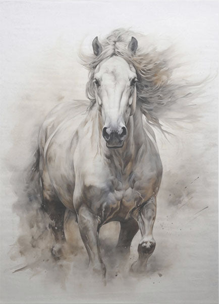 Decoupage Tissue Paper - The White Stallion (53.34cm x 73.66cm)