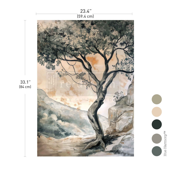 LIMITED! Redesign A1 Decoupage Fibre Paper - TIMELESS TIMBER (59.44cm x 84.07cm) - Rustic Farmhouse Charm