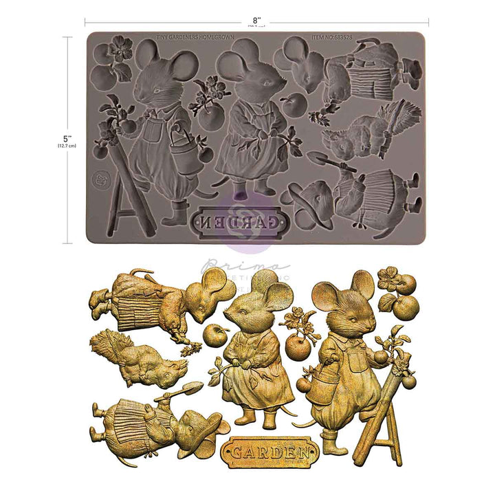 NEW! Prima Marketing Mould 'Homegrown Collection' - TINY GARDENERS (5" x 8")