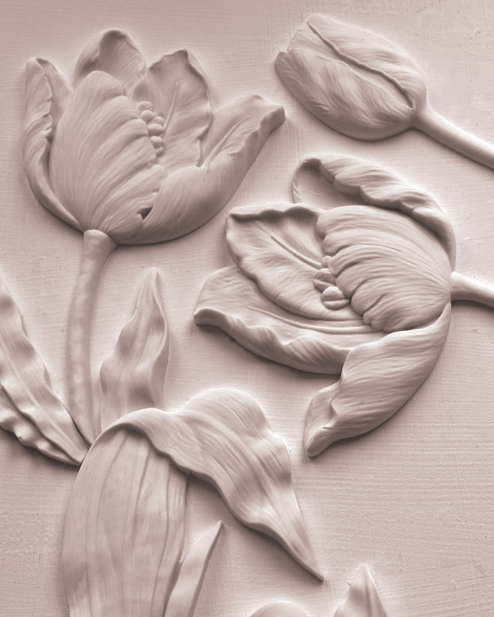 NEW! IOD Mould - TULIPS (6"x10", 15.24cm x 25.4cm)