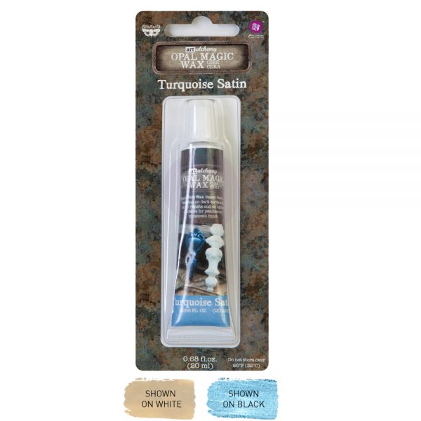 TURQUOISE SATIN Opal Magic Wax by Finnabair (Art Alchemy) - Rustic Farmhouse Charm