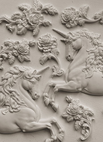 NEW! IOD Mould - UNICORNS (6"x10", 15.24cm x 25.4cm)