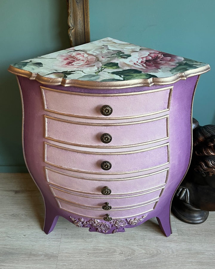 NEW! Redesign A1 Decoupage Fibre Paper - VELVET BLOOM (59.44cm x 84.07cm) - Rustic Farmhouse Charm