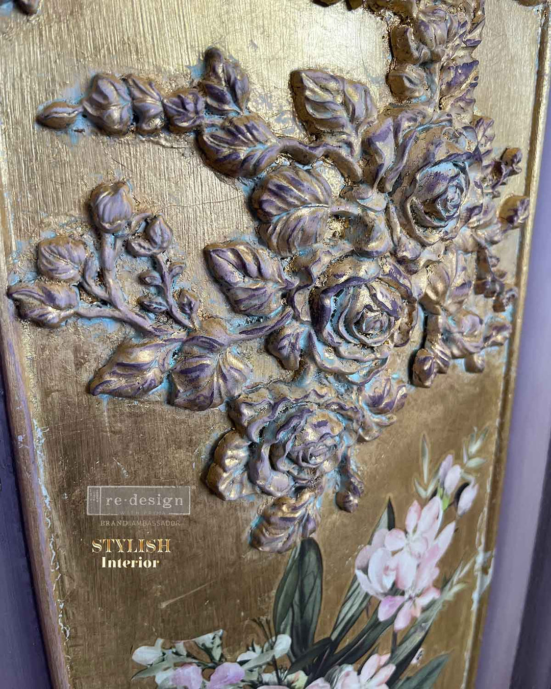 NEW! Redesign Décor Poly - VELVET CASCADE RIGHT (24.1cm x 17.8cm x 1.3cm) - Rustic Farmhouse Charm