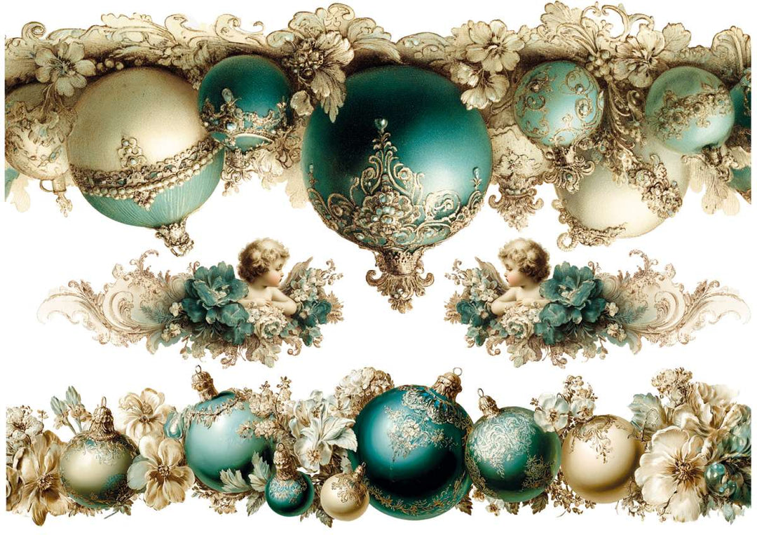 NEW! LaBlanche Transfer -VICTORIAN CHRISTMAS - BORDERS (one A4 sheet)