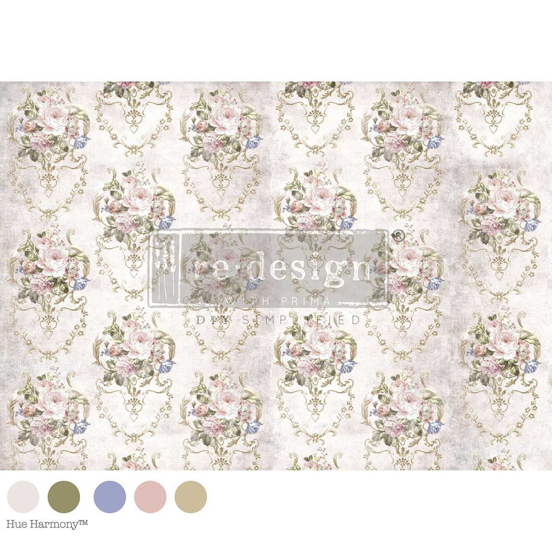 LIMITED! Redesign A1 Decoupage Fibre Paper - VICTORIAN TEA ROOM (59.44cm x 84.07cm)