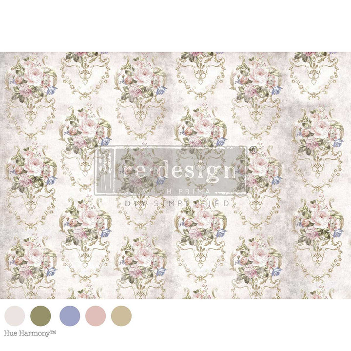 LIMITED! Redesign A1 Decoupage Fibre Paper - VICTORIAN TEA ROOM (59.44cm x 84.07cm)