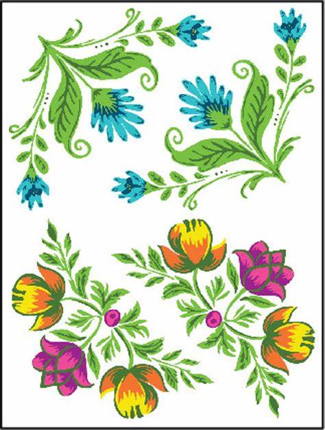 NEW! VIDA FLORA Paint Inlay by IOD (set of eight 12"x16" sheets) - Rustic Farmhouse Charm