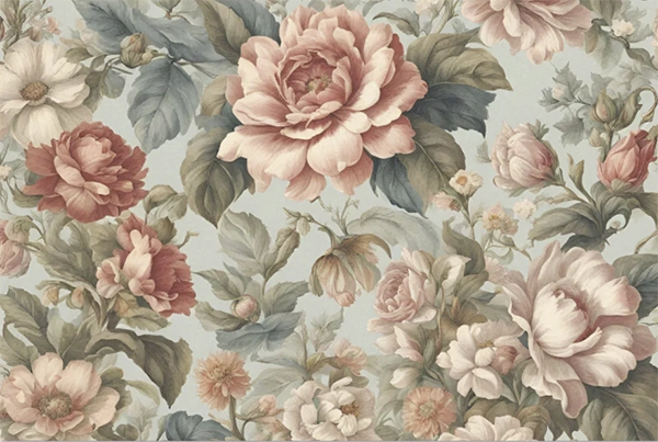 Decoupage Tissue Paper - Vintage Floral Garden (50.8cm x 76.2cm) - Rustic Farmhouse Charm