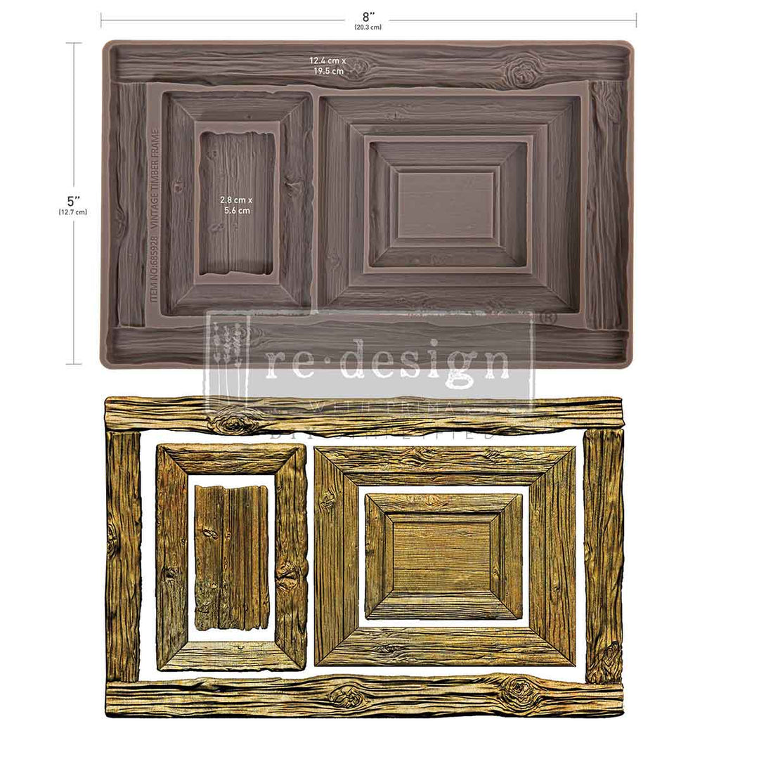 NEW! Redesign Mould - VINTAGE TIMBER CHRISTMAS (5" x 8")