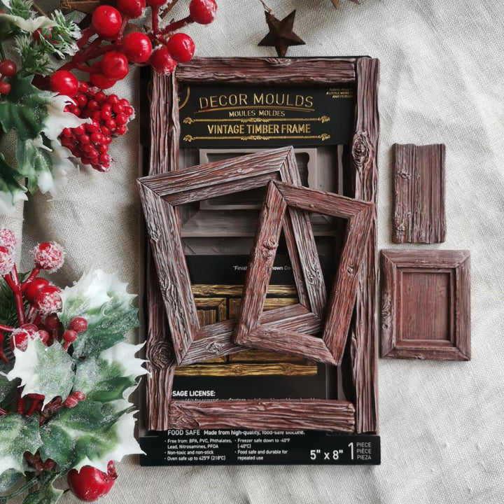NEW! Redesign Mould - VINTAGE TIMBER CHRISTMAS (5" x 8")