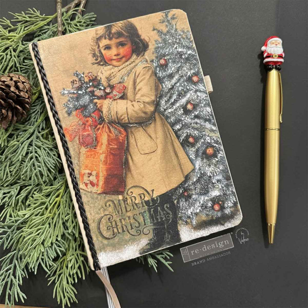 NEW! Redesign A4 Decoupage Fibre Paper - VINTAGE TIDINGS - Rustic Farmhouse Charm