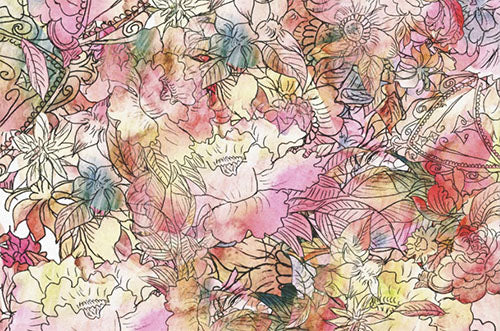 Decoupage Tissue Paper - Watercolour Abstract Florals (50.8cm x 76.2cm)