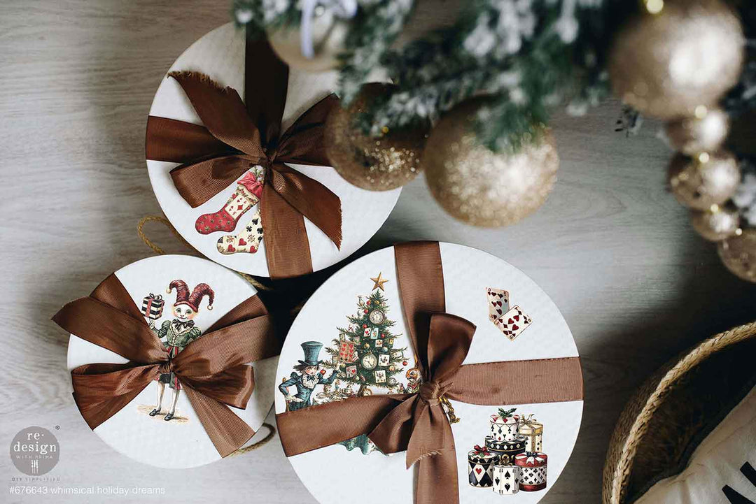 NEW! Redesign Middy Transfer - WHIMSICAL HOLIDAY DREAMS (4 sheets, each 21.59cm x 27.94cm) - Rustic Farmhouse Charm