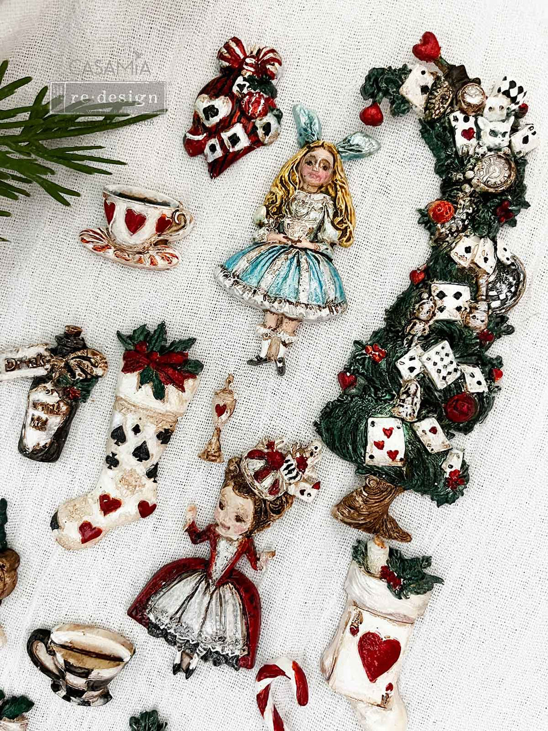 NEW! Redesign Mould - WHIMSICAL HOLIDAY DREAMS (5" x 8") - Rustic Farmhouse Charm