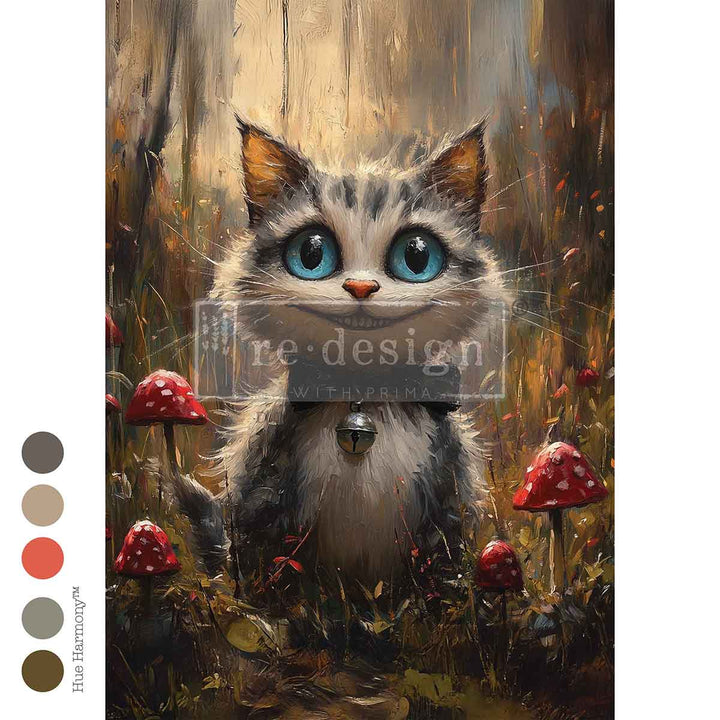 LIMITED! Redesign A3 Decoupage Fibre Paper - WHISKERS OF WIT (29.7cm x 41.9cm) - Rustic Farmhouse Charm