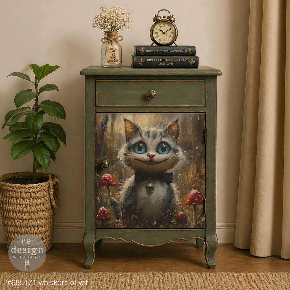 LIMITED! Redesign A3 Decoupage Fibre Paper - WHISKERS OF WIT (29.7cm x 41.9cm) - Rustic Farmhouse Charm