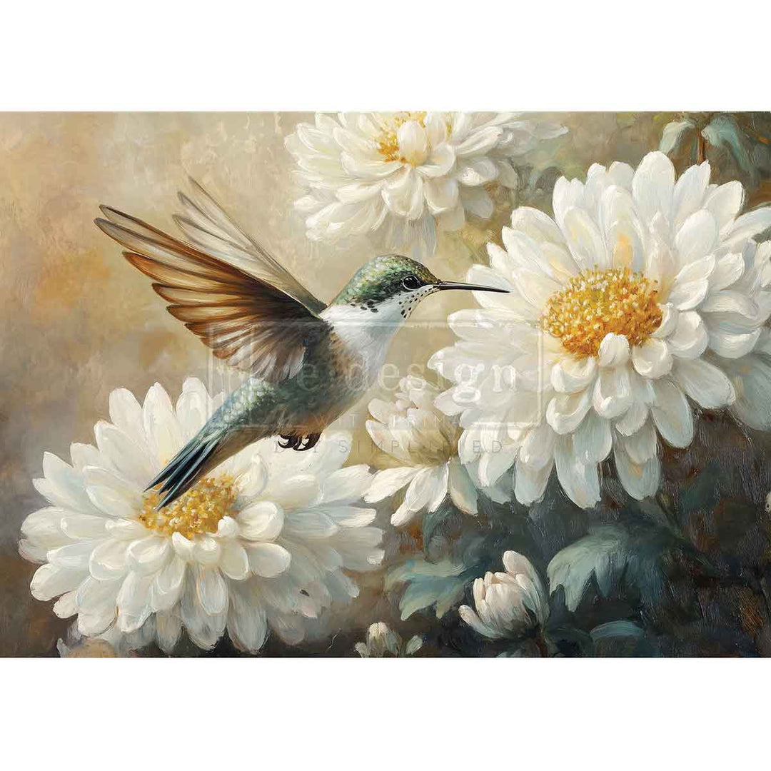 LIMITED! Redesign A3 Decoupage Fibre Paper - WHISPERS OF THE GARDEN (29.7cm x 41.9cm) - Rustic Farmhouse Charm