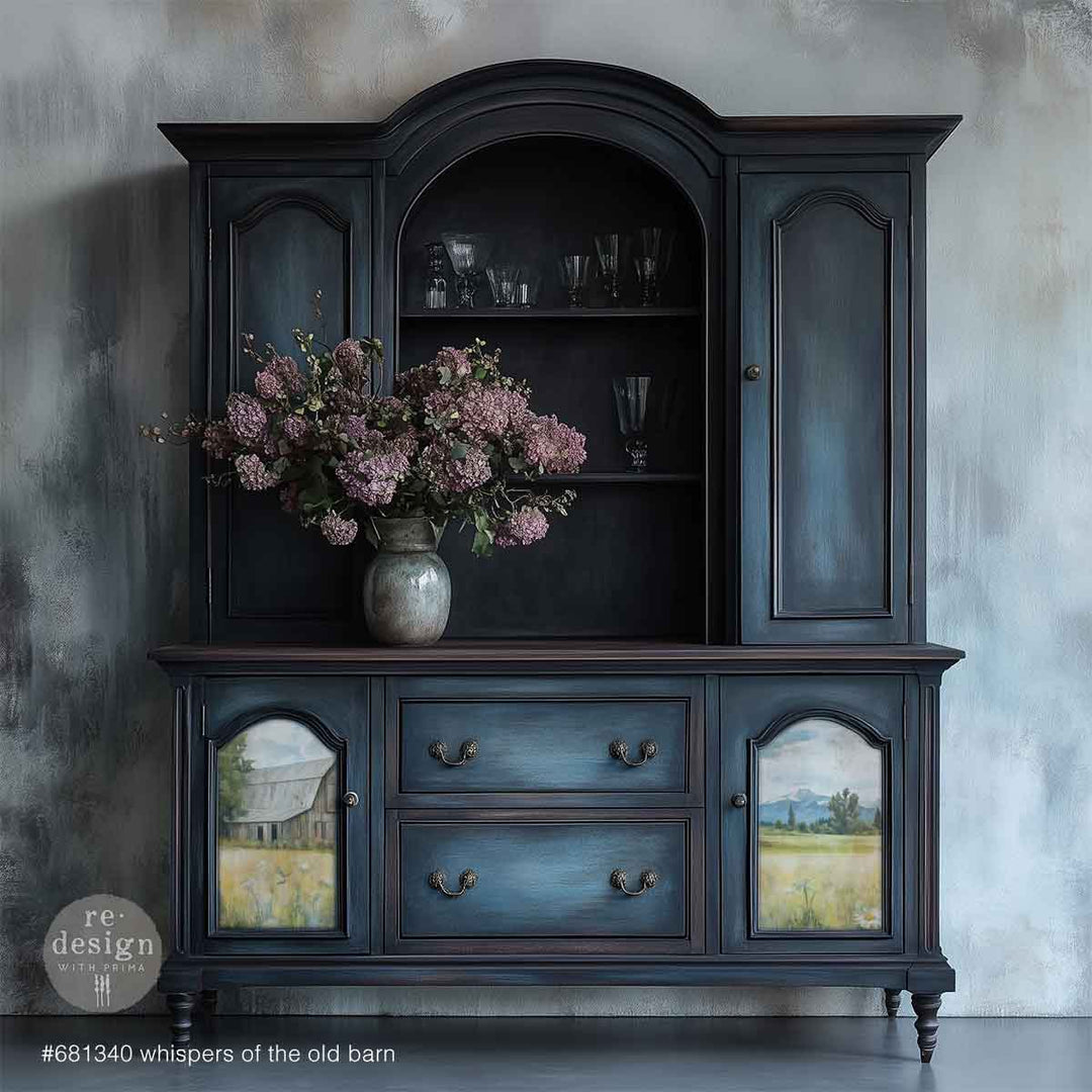 LIMITED! Redesign A3 Decoupage Fibre Paper - WHISPERS OF THE OLD BARN (29.7cm x 41.9cm) - Rustic Farmhouse Charm