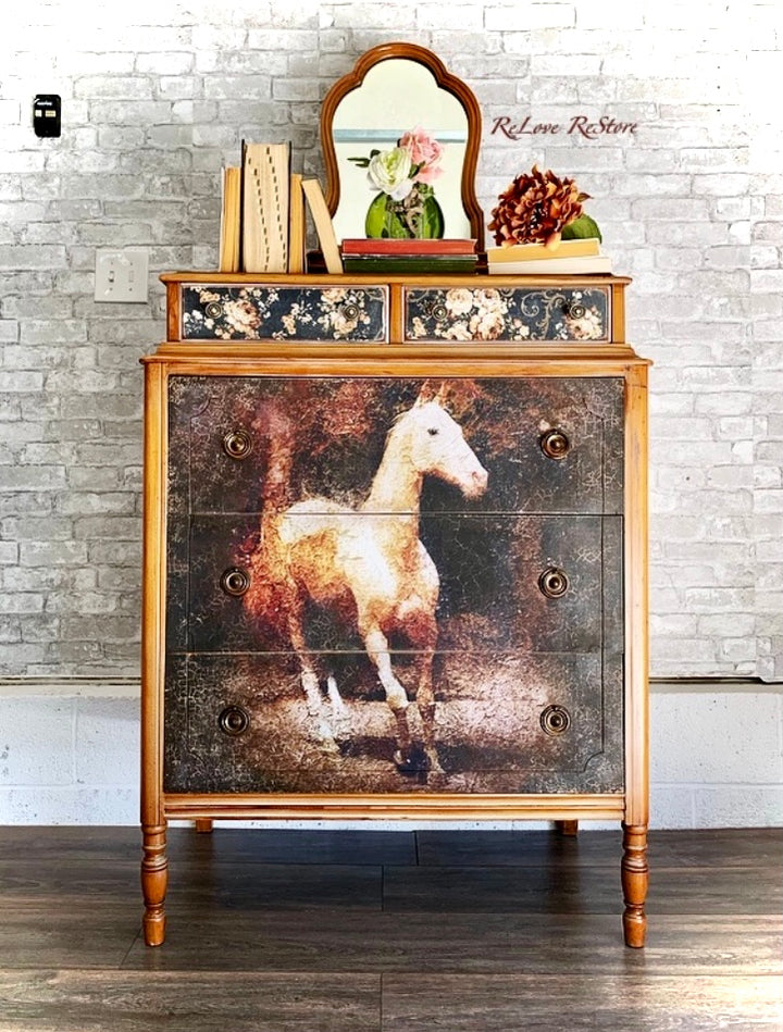 Redesign A1 Decoupage Rice Paper - WHITE MAJESTY (59.44cm x 84.07cm) - Rustic Farmhouse Charm