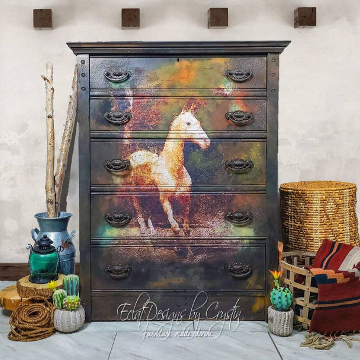 Redesign A1 Decoupage Rice Paper - WHITE MAJESTY (59.44cm x 84.07cm) - Rustic Farmhouse Charm