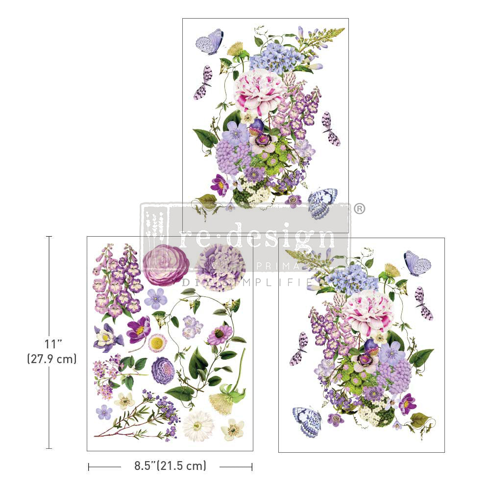 WILD AMOROUS Redesign Middy Transfer (3 sheets, each 21.59cm x 27.94cm) - Rustic Farmhouse Charm